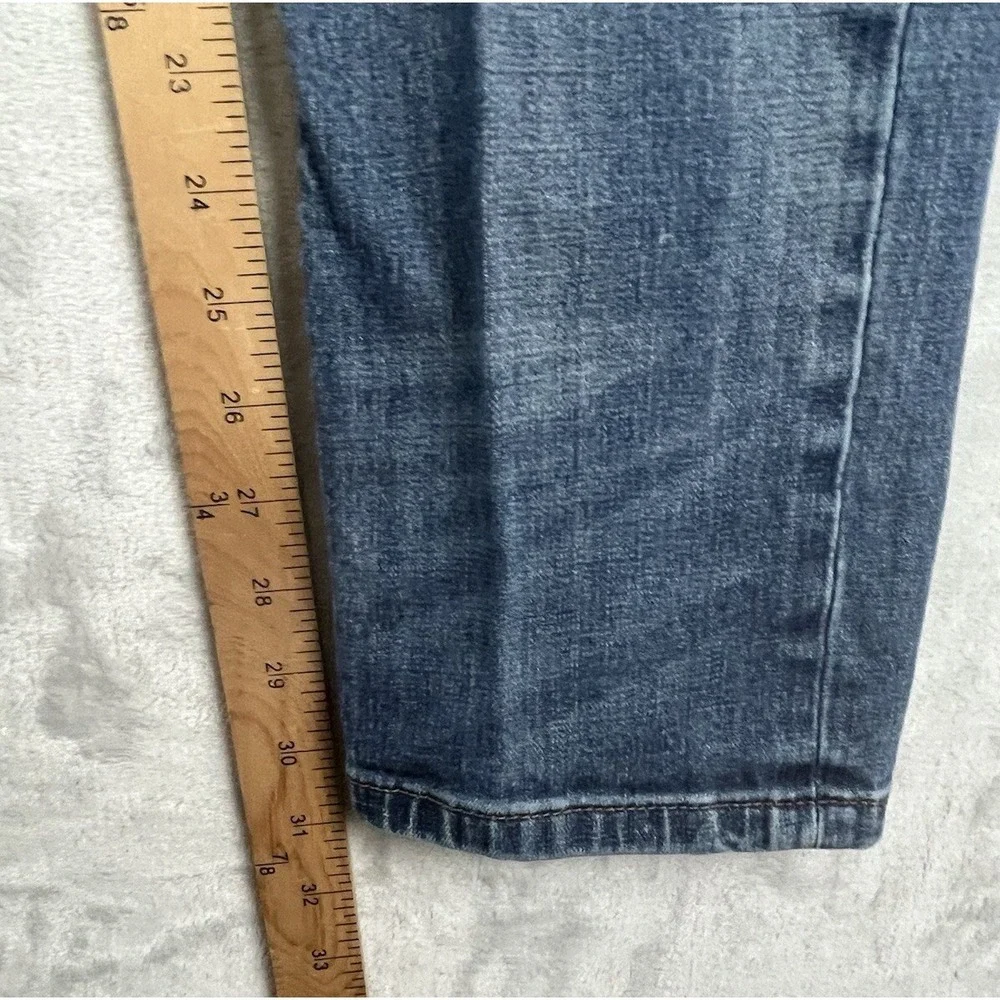 RSQ Jeans Men 31x32 Blue Wash Denim London Skinny Stretch Distressed Rip Biker